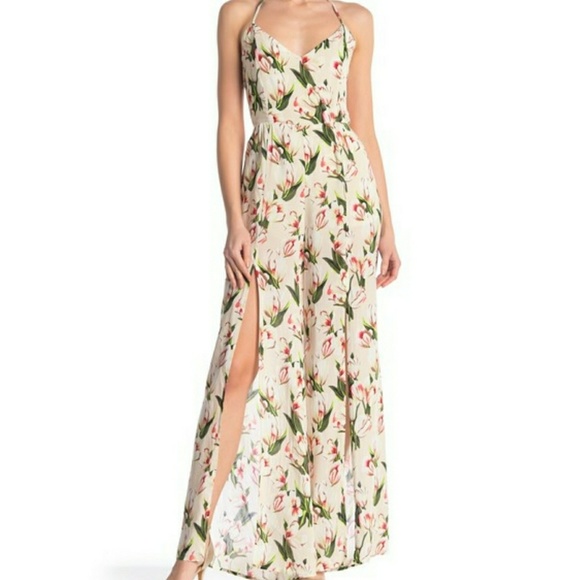 TOV NWOT Printed Halter Jumpsuit - Picture 2 of 5